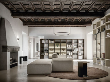 LUXURY - Open sectional wooden bookcase by Santalucia Mobili - view 3